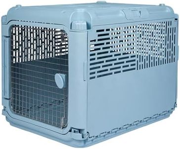 SPORT PET Plastic Kennels Wire Door Travel Dog Crate, Collapsible Kennel