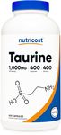 Nutricost Taurine 1000mg, 400 Capsules