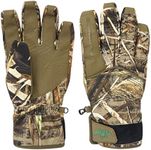 HOT SHOT Duck Commander x Men's Double-Reed Realtree Max-5 Camo Glove - Insulated, Waterproof, Waterfowl Hunting, Large