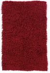 Linon 1400gram Retro Red Wool Shag 3'6" X 5'6" Accent New Flokati Rug, 4' x 6'