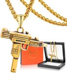 DXIUORF Gun Shape Necklace, Stainle