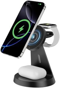 Digiroot Wireless Charger for iPhone- 3 in 1 Charging Station for iPhone 16/15/14/13/12/Pro Max/Pro/Mini/Plus, for Apple-Watch 10/9/8/7/SE/6/5/4/3/2/1/Ultra2/Ultra, Charging for Airpods pro/2/3/4
