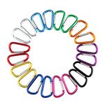 FULARR 20Pcs 5cm Locking Carabiner, Mini Carabiner Keychain, Aluminum Alloy Carabiner Snap Hook and Clip Hook, for Attaching Equipment to Backpack or Belt –– Not for Climbing!