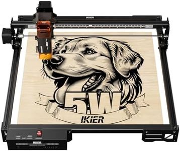 IKIER X5 Pro Machine de Gravure Laser 5W Découpeuse Laser Contrôle par APP Vitesse 400 mm/s 410 x 380 mm pour Métal, Verre, Bois, Etc