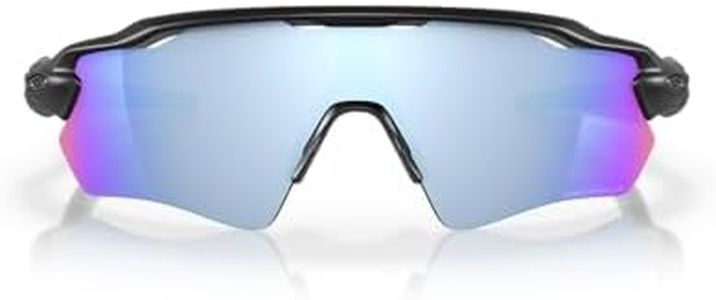Oakley Mens OO9208 Radar EV Path Rectangular Sunglasses, Matte Black/Prizm Deep Water Polarized, 38 mm