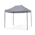 All Seasons Gazebos, 3x2m Heavy Duty Fully Waterproof, Premium Pop Up Gazebo + Carry Bag and Weights (Metallic Grey)