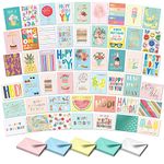 S&O - 50 Birthday Happy Birthday Cards with Envelopes and Birthday Card Assortment Box. Variety Set of Assorted Birthday Cards with Envelopes, Bulk Greeting Cards Assortment