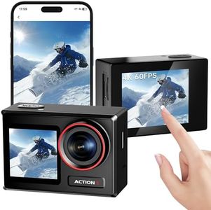 ODDV 4K 30MP Waterproof Action Camera with 60FPS & Dual Screens, 132FT Underwater Camera with 64GB Card, EIS Stabilization, 5X Zoom, WiFi Remote Control Action Camera Ideal for Sports, Snorkeling