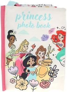 Disney Princess Photo Album with Soft Pages and Crinkle Sounds for Babies and Toddlers – Holds 4x6 Photos and On The Go Strap for Stroller, Car Seat or Crib for Baby