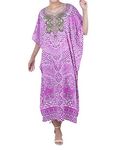 Miss Lavish London Elegant Purple Kaftan Dresses for Women - Versatile Beach Coverups Plus Size African Dubai & Moroccan Kaftans - Ideal for Loungewear & Swimwear Modern Caftans Long Dresses, 3X-Large