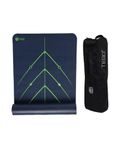 TEGO Stance Yoga Mat with GuideAlign for Posture Alignment (Blue Green With Bag)| Reversible Design with Dual Texture Grip | 5mm Thick | Antimicrobial, Non-Slip, Sweat-Resistant | 6ft x 2ft | Yoga & Fitness Mat | Shoe-friendly Workout Mat