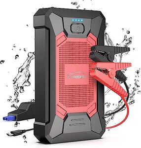 YABER Jump Starter Power Pack, 1500A Car Battery Booster Jump Starter up to 5.5L Diesel or 7L Petrol Engines, Portable Car Jump Starter with Jump Leads, LED Flashlight, Waterproof IP66