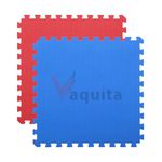 VAQUITA® Puzzle Exercise Mat, Interlocking floor mats, Size (100cm x 100cm), Reversible gym floor mat, Kabaddi mat, playing mat, Yoga mat (RED & BLUE, 25MM- 4 MATS)