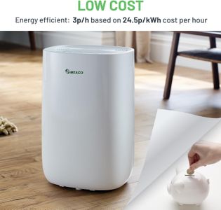 Meaco MeacoDry ABC Dehumidifier – White, Quiet Home Moisture Removal