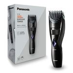 Panasonic ER-GB37 Wet & Dry Electric Beard Trimmer for Men with 20 Cutting Lengths, Standard UK 3pin plug, Black, 40 min usage