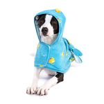 BarkBox Dog Bathrobe Towel - Lightweight, Super Cute Fast Drying Bathrobe for Dogs - Ducky (Medium)