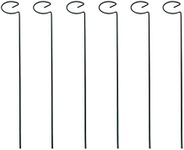 Plant Support Stakes ValueHall 6 Pack Steel Garden Single Stem Support Stake 15.5 Inch Plant Cage Support Ring Metal Single Stem Plant Support for Amaryllis Orchid Lily Rose Tomatoes Peony V7J06