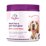 TailsAlive Skin & Coat Soft Chews Supplement for Dogs| for Shiny and Healthy Coat | Salmon (Omega 3 & 6) & Krill Oil with Biotin, Collagen & Zinc | 30 Soft Chews