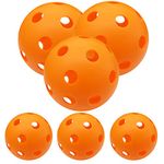 6/12 Pack Plastic Baseballs Hollow Airflow Soft Baseball for Kids, 9 inch Softball Baseball Practice Balls Large for Hitting Sports Training Indoor Outdoor Use (Orange-6 Pack)