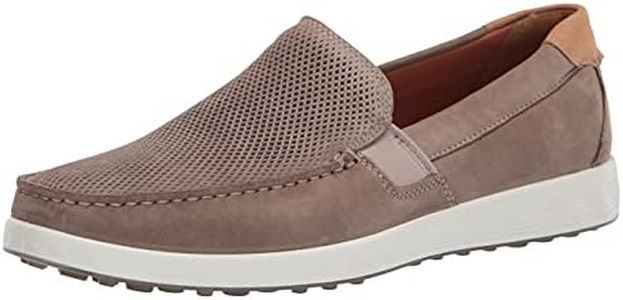 ECCO Mens Lite Moc Summer Driving Style Loafer, Warm Grey/Cognac Summer Perforated, 9-9.5 US