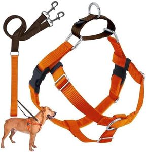 2 Hounds Design Freedom No Pull Dog Harness | Comfortable Control for Easy Walking |Adjustable Dog Harness and Leash Set | Small, Medium & Large Dogs | Made in USA | Solid Colors | 1" XXL Rust
