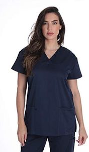 Just Love Stretch Solid Scrub Tops for Women 6827-NVY-L Navy