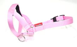 Headcollar Dog Halter/Training Head Collar Training Tool Dog, Head Harness to Stop Pulling on the Lead, Easy to Use, Padded Nose Band, Adjustable (1, Pink)