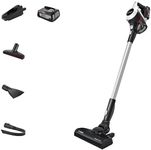 Bosch BCS612GB Unlimited 6 ProHome Cordless Stick Vacuum Cleaner, Ultra Lightweight Design, Suitable for All Floor Types, 2 x Interchangeable 18V Batteries, 60 Minutes Run Time, White