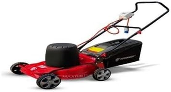 MAXGREEN Electric Lawn Mower MRE 16” ECO – 1800W Motor, 16” Blade, Metal Deck, 50L Grass Collector, Adjustable Cutting Height, Durable & Efficient (Red)