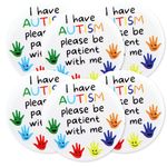 Bulk I Have Autism, Please Be Patient With Me Button, Large Awareness Accessories for Clothing, Backpacks, and Hats, 2.25 Inches (Pack of 6), 2.25 Inches, Zinc, no gemstone