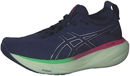 ASICS Nimbus 25 Chaussure de Course sur Route pour Femme Bleu Jaune 39 EU