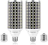 50W Super Bright LED Corn Light Bulbs(400 Watt Equivalent) - E26/E39 Mogul Base LED Bulb - 6000K Daylight 5000 Lumens CRI 90+ for Large Area Lighting - Garage Shop Warehouse Barn[Twin Value Pack]