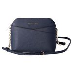 Michael Kors Jet Set Travel Medium Dome Crossbody Bag Saffiano Leather, Navy