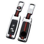 Happyit Zinc Alloy Car Key Cover Cases for Honda Pcx Vario Forza X-ADV SH125 SH150 SH300 Scoop Monkey 3 Buttons (Silver A)