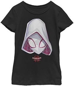 Fifth Sun Little, Big Marvel Gwen Face Girls Short Sleeve Tee Shirt, Black, X-Large