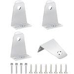 Antfly Metal Hold Down Brackets, Blinds Brackets, Blind Bottom Rail Holder Replacements with Screws for Horizontal Blinds Shades Window (4 PCS)