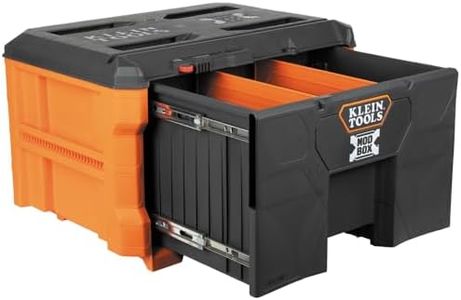 Klein Tools 54821MB MODbox 1-Drawer Toolbox, Modular Tool Storage System, Heavy-Duty Ball Bearing Slides, 2 Dividers, 50-Pound Capacity