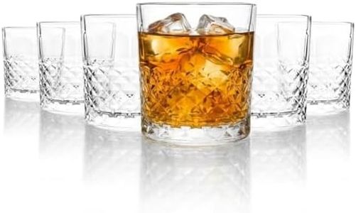 CELLO Unity Whiskey Rocks Glass Set of 6 Pcs, 325 ml Transparent | Leadfree Freezer & Dishwasher Safe, Easy to Grip Toughened Glass Set For Bar, Liquor, Whiskey, Cocktail, Mocktail, Mojito & Beverages