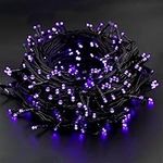 Twinkle Star 49FT 100 LED String Lights Purple Plug in String Lights 8 Modes Waterproof Indoor Outdoor Christmas Tree Wedding Party Bedroom Wall Decoration Extendable to 1000 LED