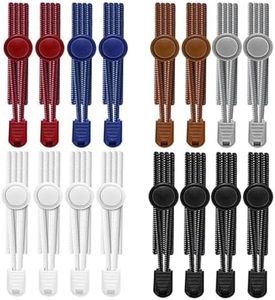 8 Pairs Elastic Shoe Laces, BetterJonny No Tie Shoelaces Elastic Tieless Adjustable Lock Tieless Rubber Shoe Laces Sneakers for Kids Adults Fits All Size