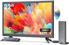 Erasiny 22 Inch TV with Built in DVD Player, Small Flat Screen with HDMI/USB/AV Inputs, Full HD 1080P, TV DVD Combo for RV, Kitchen, Home, Upgraded Antenna