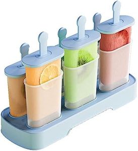 Popsicle Molds Set 6 Pieces Ice Popsicle Maker-BPA Free,Easy-Release Ice Pop Molds,Homemade Ice Cream Molds (Blue)