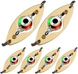 QualyQualy Fishing Lures for Bass Trout Deep Drop Fishing Lights LED Fishing Spoons Underwater Flasher Trolling Lures