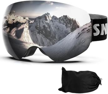 LAVOLLY Ski Goggles Snowboard Goggles Adult, 100% UV Protection Anti-Fog Snow Goggles Snowmobile Skiing Skating for Men Women Youth