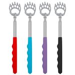 4 Pack Extendable Back Scratcher Portable Telescoping Bear Claw Back Scratchers Retractable Backscratcher Back Massager Tool for Men Women Adults Kids