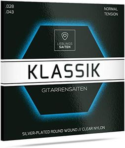 Gitarrensaiten Konzertgitarre - Premium Nylon-Saiten für Klassische-, Konzert-& Akustik-Gitarre - 6 Saiten Set