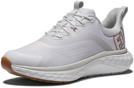 FootJoy Women's FJ Quantum Golf Shoe, White/Rose Gold, 10