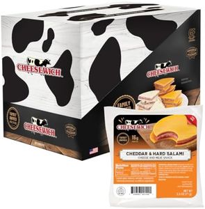 Cheesewich Protein Snacks - Cheddar Cheese & Hard Salami Slices, Pack of 16, 2.5 oz Each, Keto Friendly, Ideal for Camping, Healthy Snacks with 16g Protein Per Serving