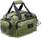 Exos Tactical Range Bag – Medium Size Range Bag for Shooting – Gun Case for Handguns, Ammo Bag, Tactical Range Bag, Molle Webbing, Free Subdued USA Patch, Designed in the USA (Olive Drab)