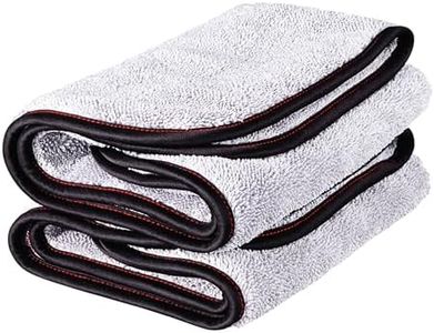 Griot's Garage PFM Terry Weave Microfiber Towel for Car Cleaning, Drying and Polishing, Vehicle Detailing, Scratch-Free, 16” x 16”, Set of 2, 55586